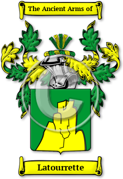 Latourrette Family Crest Download (jpg) Legacy Series - 150 DPI