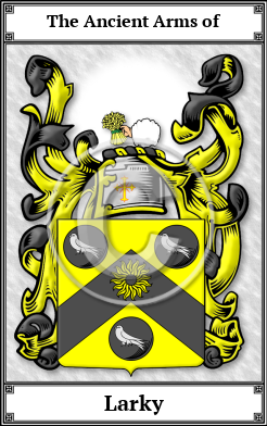 Larky Family Crest Download (JPG)  Book Plated - 150 DPI