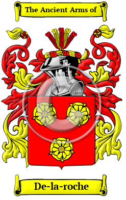 De-la-roche Family Crest/Coat of Arms