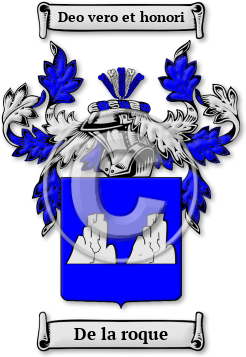 De la roque Family Crest Download (jpg) Legacy Series - 150 DPI