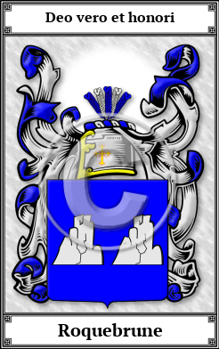 Roquebrune Family Crest Download (JPG)  Book Plated - 150 DPI