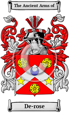 De-rose Family Crest Download (JPG) Heritage Series - 300 DPI