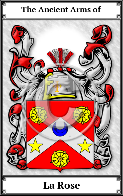 La Rose Family Crest Download (JPG) Book Plated - 600 DPI