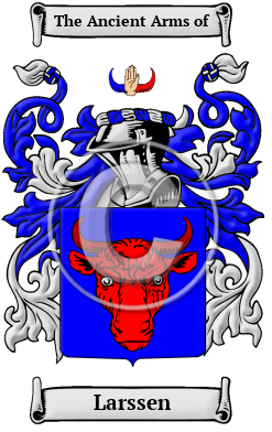 Larssen Family Crest Download (JPG) Heritage Series - 600 DPI