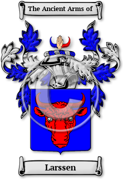 Larssen Family Crest Download (jpg) Legacy Series - 150 DPI