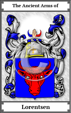 Lorentsen Family Crest Download (JPG)  Book Plated - 150 DPI