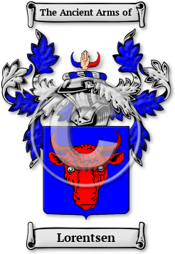 Lorentsen Family Crest Download (jpg) Legacy Series - 150 DPI