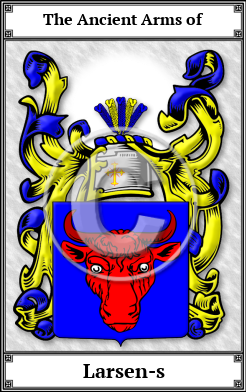 Larsen-s Family Crest Download (JPG)  Book Plated - 150 DPI