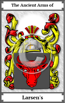 Larsen's Family Crest Download (JPG) Book Plated - 600 DPI