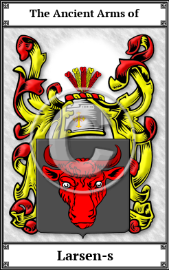 Larsen-s Family Crest Download (JPG)  Book Plated - 150 DPI