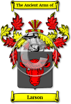 Larson Family Crest Download (jpg) Legacy Series - 150 DPI