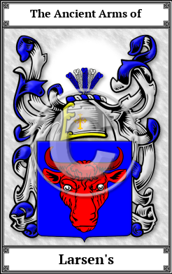 Larsen's Family Crest Download (JPG)  Book Plated - 150 DPI