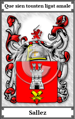 Sallez Family Crest Download (JPG) Book Plated - 600 DPI