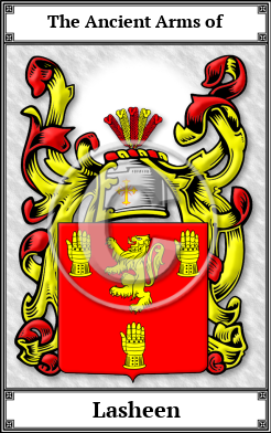 Lasheen Family Crest Download (JPG)  Book Plated - 150 DPI