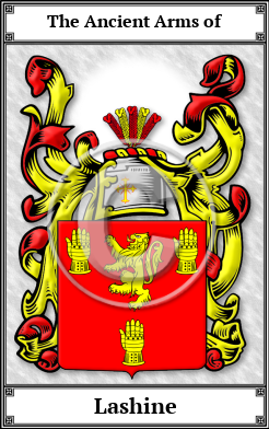 Lashine Family Crest Download (JPG)  Book Plated - 150 DPI