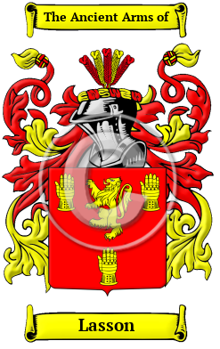 Lasson Family Crest/Coat of Arms