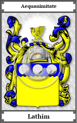 Lathim Family Crest Download (JPG)  Book Plated - 150 DPI