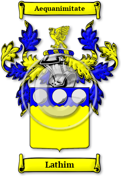 Lathim Family Crest Download (jpg) Legacy Series - 150 DPI