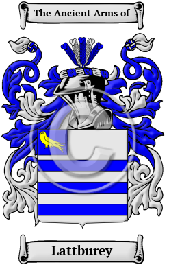 Lattburey Family Crest/Coat of Arms