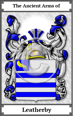 Leatherby Family Crest Download (JPG) Book Plated - 600 DPI