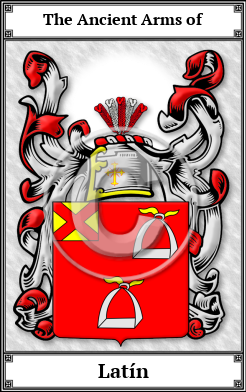 Latín Family Crest Download (JPG)  Book Plated - 150 DPI