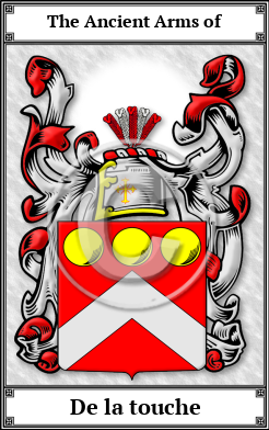 De la touche Family Crest Download (JPG)  Book Plated - 150 DPI