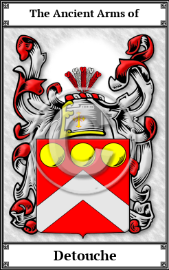 Detouche Family Crest Download (JPG)  Book Plated - 150 DPI