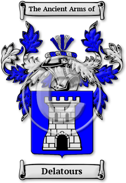 Delatours Family Crest Download (jpg) Legacy Series - 150 DPI