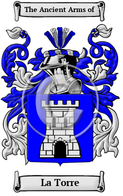 La Torre Family Crest/Coat of Arms