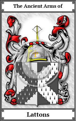 Lattons Family Crest Download (JPG) Book Plated - 600 DPI