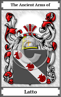 Latto Family Crest Download (JPG)  Book Plated - 150 DPI