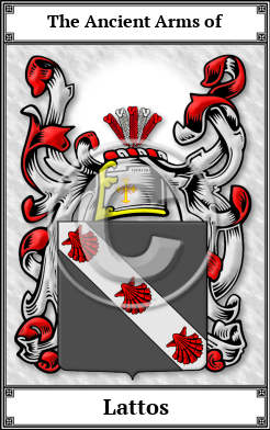 Lattos Family Crest Download (JPG) Book Plated - 600 DPI