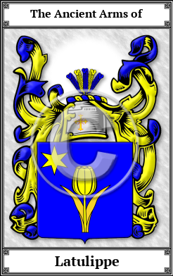 Latulippe Family Crest Download (JPG) Book Plated - 600 DPI