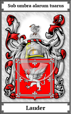 Lauder Family Crest Download (JPG) Book Plated - 300 DPI