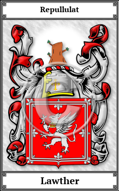 Lawther Family Crest Download (JPG) Book Plated - 600 DPI