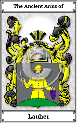 Lauher Family Crest Download (JPG)  Book Plated - 150 DPI