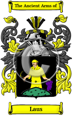 Laus Family Crest Download (JPG) Heritage Series - 600 DPI
