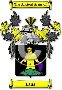 Laus Family Crest Download (jpg) Legacy Series - 150 DPI