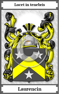 Laurencin Family Crest Download (JPG)  Book Plated - 150 DPI