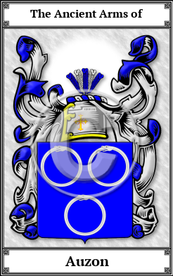 Auzon Family Crest Download (JPG)  Book Plated - 150 DPI
