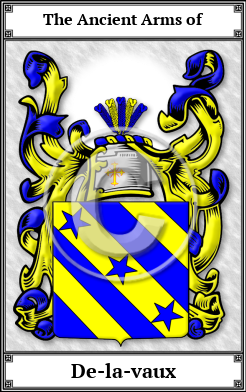 De-la-vaux Family Crest Download (JPG)  Book Plated - 150 DPI