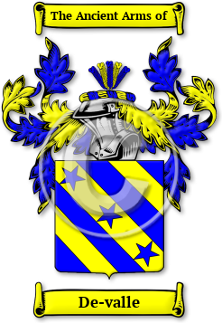 De-valle Family Crest Download (jpg) Legacy Series - 150 DPI