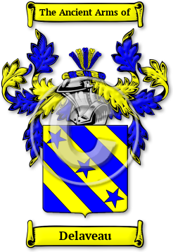 Delaveau Family Crest Download (jpg) Legacy Series - 150 DPI