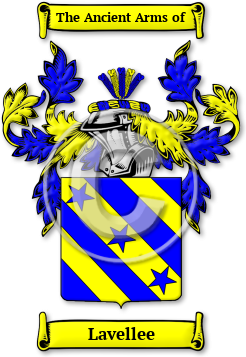 Lavellee Family Crest Download (jpg) Legacy Series - 150 DPI