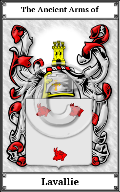 Lavallie Family Crest Download (JPG)  Book Plated - 150 DPI