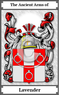 Lavender Family Crest Download (JPG)  Book Plated - 150 DPI