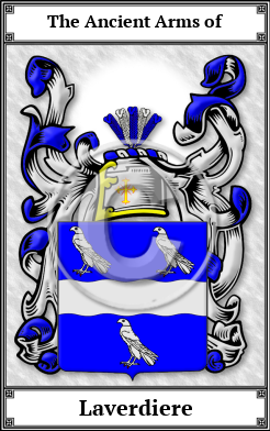 Laverdiere Family Crest Download (JPG)  Book Plated - 150 DPI