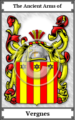 Vergnes Family Crest Download (JPG)  Book Plated - 150 DPI