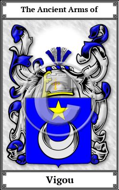 Vigou Family Crest Download (JPG)  Book Plated - 150 DPI