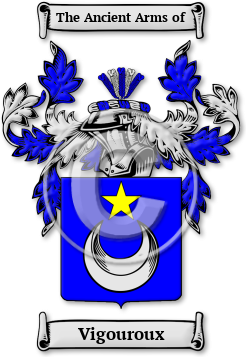 Vigouroux Family Crest Download (jpg) Legacy Series - 150 DPI